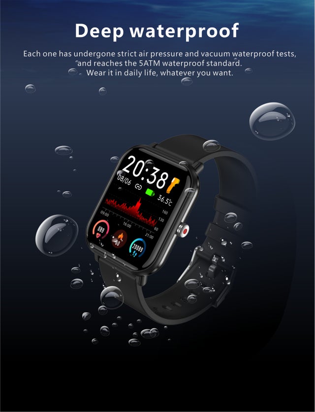 Smartwatch Fitness Tracker Man Woma NEW 2022 Black